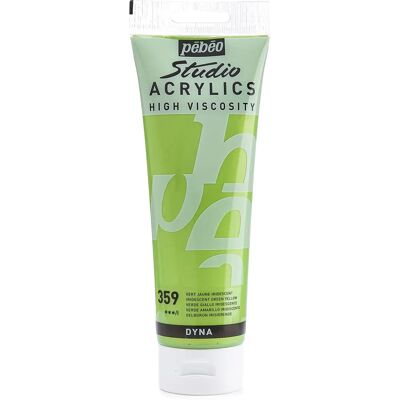 Pebeo Studio Acrylverf - Hoge Viscositeit - 250 Ml Dyna Groen Geel Iridescent Pebeo Studio Acrylverf - Hoge Viscositeit - 250 Ml Dyna Groen Geel Iridescent