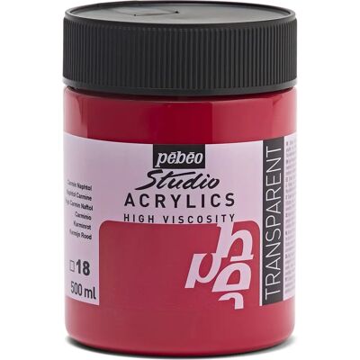 Peinture acrylique Pebeo - Naphthol Carmine - 500ml Peinture acrylique Pebeo - Naphthol Carmine - 500ml