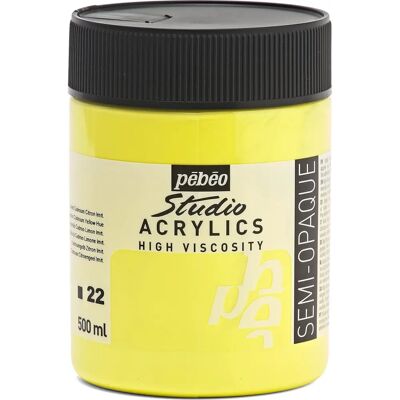 Peinture acrylique Studio Pebeo - Jaune Citron - Viscosité Élevée Peinture acrylique Studio Pebeo - Jaune Citron - Viscosité Élevée