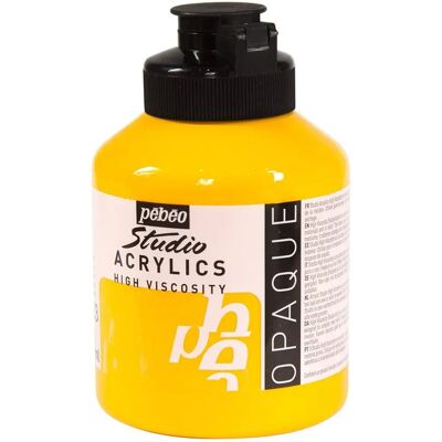 Peinture acrylique Jaune Cadmium Pebeo - 500ml Studio Acrylics Peinture acrylique Jaune Cadmium Pebeo - 500ml Studio Acrylics