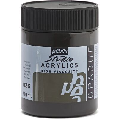Pebeo Studio Acrylics - Black - Acrylic Paint Pebeo Studio Acrylics - Black - Acrylic Paint