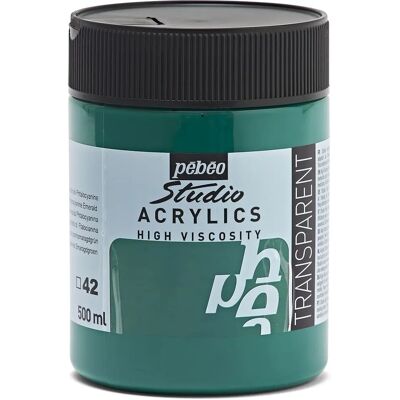 Peinture Acrylique Studio Pebeo - Vert Émeraude - 500 ml Peinture Acrylique Studio Pebeo - Vert Émeraude - 500 ml