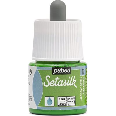 Farba jedwabna Pebeo Setasilk 45ml Zieleń łąka - Farba na jedwab Farba jedwabna Pebeo Setasilk 45ml Zieleń łąka - Farba na jedwab
