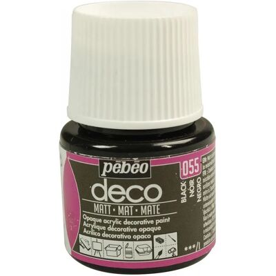 Farba akrylowa czarna Pebeo Deco Art 45ml - Matowa do Mebli i Rzemiosła Farba akrylowa czarna Pebeo Deco Art 45ml - Matowa do Mebli i Rzemiosła