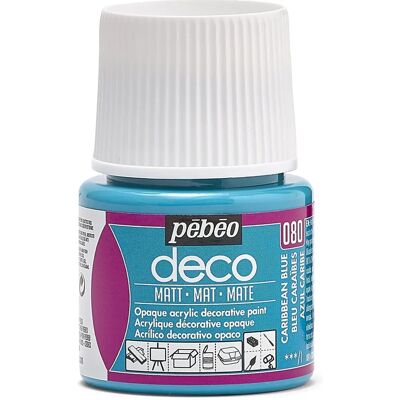 Pebeo Deco Art Błękit Karaibski - Matowa Farba - 45ml Pebeo Deco Art Błękit Karaibski - Matowa Farba - 45ml