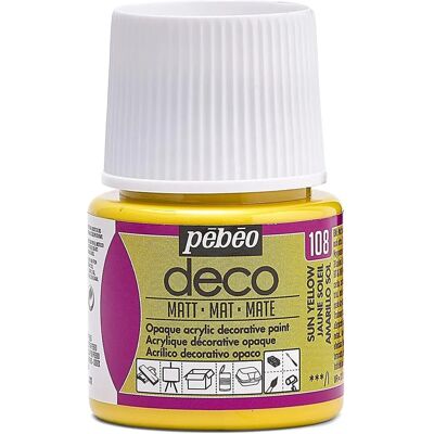 Pebeo Deco Sun Yellow - Peinture - Publicité Pebeo Deco Sun Yellow - Peinture - Publicité