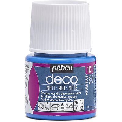 Peinture Décorative Pebeo Deco Art - Bleu Azure - Couleurs Mat - Peinture pour artisanat et meubles - Publicité Peinture Décorative Pebeo Deco Art - Bleu Azure - Couleurs Mat - Peinture pour artisanat et meubles - Publicité