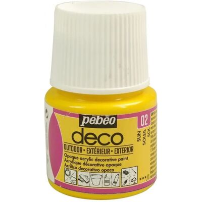 Peinture acrylique extérieure jaune Pebeo - 45 ml - Type de produit - Publicité Peinture acrylique extérieure jaune Pebeo - 45 ml - Type de produit - Publicité