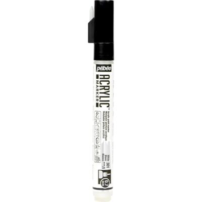 Marqueur Acrylique Blanc Pebeo 0,7mm Pointe - Marqueur Acrylique - Publicité Marqueur Acrylique Blanc Pebeo 0,7mm Pointe - Marqueur Acrylique - Publicité