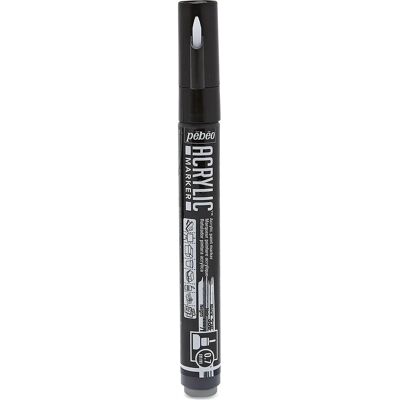 Pebeo Acryl Marker 0,7mm Tip Zwart - Acryl Marker Pebeo Acryl Marker 0,7mm Tip Zwart - Acryl Marker