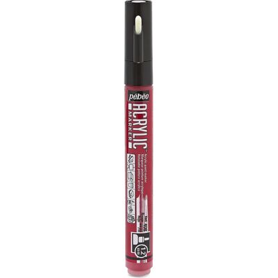 Marqueur Acrylique Pebeo - Pointe 1,2mm Rouge - Marqueur Acrylique Marqueur Acrylique Pebeo - Pointe 1,2mm Rouge - Marqueur Acrylique