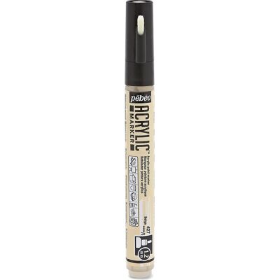 Marqueur Acrylique Pebeo - Pointe 1.2mm - Beige - Marqueur pour Surfaces Marqueur Acrylique Pebeo - Pointe 1.2mm - Beige - Marqueur pour Surfaces