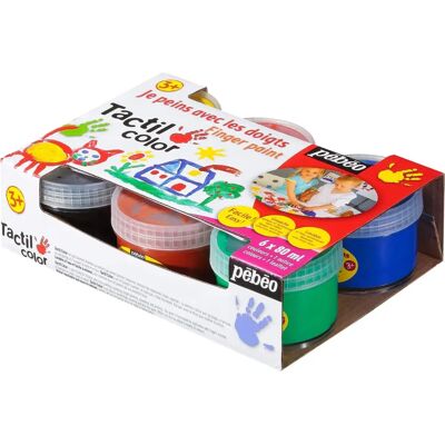 Pebeo Modell Fingerfarben-Set - 6 Farben - Kunstbedarf Pebeo Modell Fingerfarben-Set - 6 Farben - Kunstbedarf