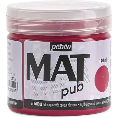 Peinture acrylique rouge carmin Pebeo - Mat, 140ml - Peinture acrylique - Publicité Peinture acrylique rouge carmin Pebeo - Mat, 140ml - Peinture acrylique - Publicité