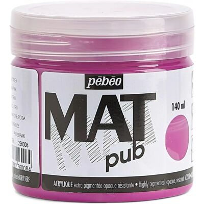 Pebeo Tyrien Pink Acrylfarbe - Matt, 140ml Pebeo Tyrien Pink Acrylfarbe - Matt, 140ml