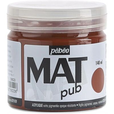 Peinture acrylique Sienne brûlée Pebeo - Mat Pub 140ml - Publicité Peinture acrylique Sienne brûlée Pebeo - Mat Pub 140ml - Publicité