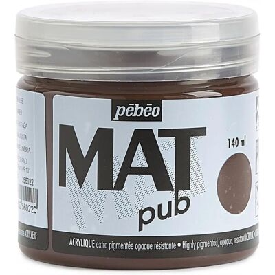 Pebeo Burnt Umber Acrylic Paint - Matt Pub, 140ml Pebeo Burnt Umber Acrylic Paint - Matt Pub, 140ml