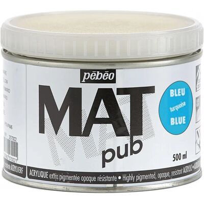 Pebeo Türkisblau Matt Akrylfarbe 500ml - Farbe Pebeo Türkisblau Matt Akrylfarbe 500ml - Farbe