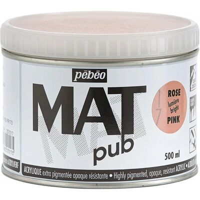 Pebeo Bright Pink Acrylfarbe 500ml - Matten Pub - Künstlerfarbe Pebeo Bright Pink Acrylfarbe 500ml - Matten Pub - Künstlerfarbe
