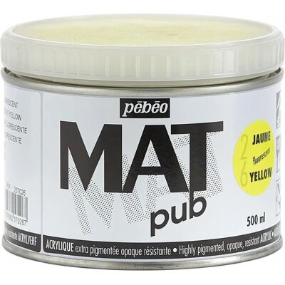 Pebeo Fluoreszierend Gelb Künstlerfarbe - Acryl Matt Pub - 500ml Pebeo Fluoreszierend Gelb Künstlerfarbe - Acryl Matt Pub - 500ml