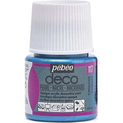 Pebeo Deco Art Couleurs Perle - Turquoise - Peinture - Publicité Pebeo Deco Art Couleurs Perle - Turquoise - Peinture - Publicité