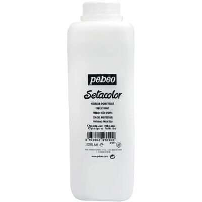 Pébéo Weiße Textilfarbe - Undurchsichtig - 1L - Textilfarbe Pébéo Weiße Textilfarbe - Undurchsichtig - 1L - Textilfarbe