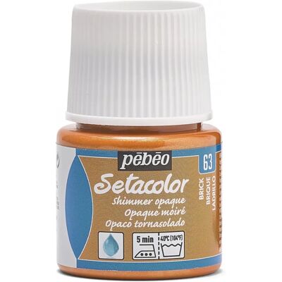Pebeo Brick Fabric Paint - Setacolor Opaque Shimmer 45ml Pebeo Brick Fabric Paint - Setacolor Opaque Shimmer 45ml