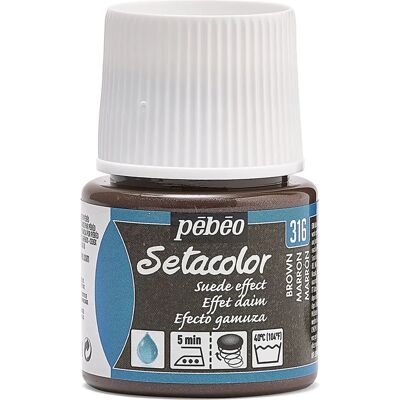 Pébéo Textile Setacolor Undurchsichtige Wildleder-Effektfarbe - Braun - 45 ml - Textilfarbe Pébéo Textile Setacolor Undurchsichtige Wildleder-Effektfarbe - Braun - 45 ml - Textilfarbe