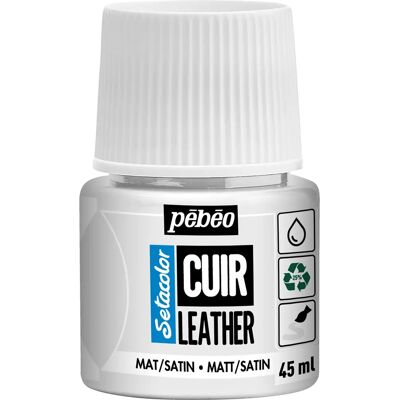Pebeo Setacolour Leather Paint - Pure White - Full Coverage Leather Paint Pebeo Setacolour Leather Paint - Pure White - Full Coverage Leather Paint