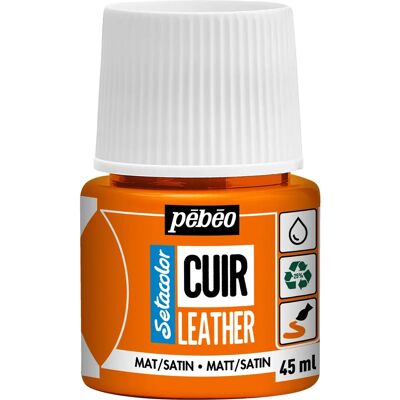 Pebeo Setacolor Leather Paint - Orange - Leather Paint Pebeo Setacolor Leather Paint - Orange - Leather Paint