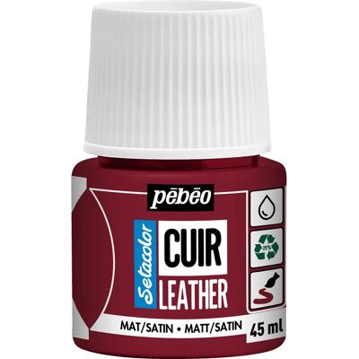 Pebeo Setacolor Lederenverf - Diep Rood - Lederverf Pebeo Setacolor Lederenverf - Diep Rood - Lederverf
