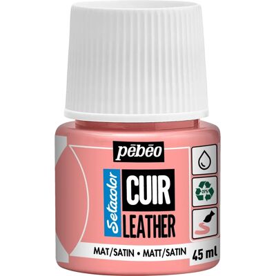 Pebeo Setacolor Leather Paint 45ml - Pink - Leather Paint Pebeo Setacolor Leather Paint 45ml - Pink - Leather Paint