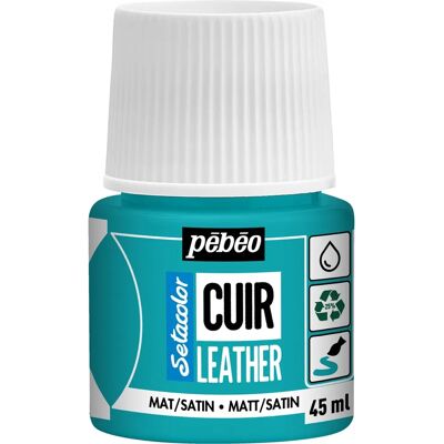 Peinture cuir turquoise Pebeo - Peinture pour cuir - Publicité Peinture cuir turquoise Pebeo - Peinture pour cuir - Publicité