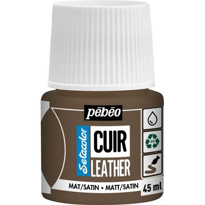 Pebeo Setacolor Leather Paint 45ml - Espresso Brown - Leather Paint Pebeo Setacolor Leather Paint 45ml - Espresso Brown - Leather Paint