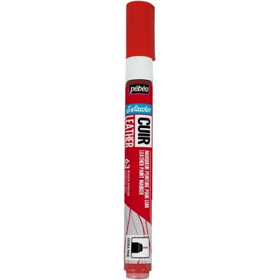 Marqueurs de peinture pour cuir Pebeo Setacolor - Rouge intense Marqueurs de peinture pour cuir Pebeo Setacolor - Rouge intense
