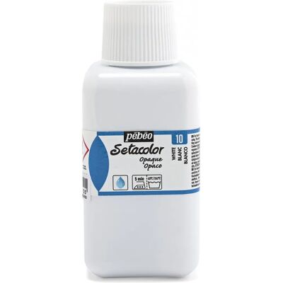 Tinta para tecido branca opaca Pebeo - Tipo de Tecido Tinta para tecido branca opaca Pebeo - Tipo de Tecido