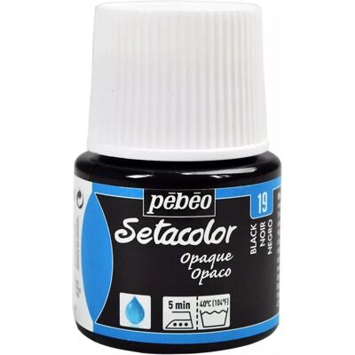 Peinture pour tissus Pebeo Setacolor Light 45ml Vernis Noir - Peinture textile - Publicité Peinture pour tissus Pebeo Setacolor Light 45ml Vernis Noir - Peinture textile - Publicité