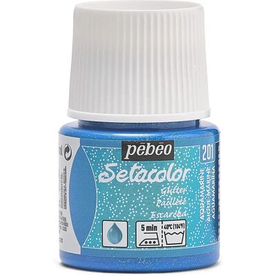 Pebeo Setacolor Leichte Stoffe Farben 45ml Glitzer-Aquamarin - Textilfarbe Pebeo Setacolor Leichte Stoffe Farben 45ml Glitzer-Aquamarin - Textilfarbe