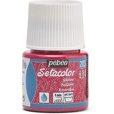 Pebeo Setacolor Licht Stoffe - Glitzer-Ruby - Textilfarbe Pebeo Setacolor Licht Stoffe - Glitzer-Ruby - Textilfarbe