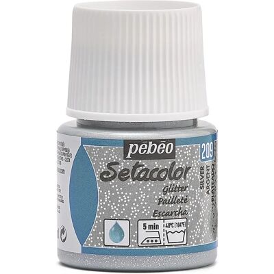 Pebeo Setacolor Tessuti Leggeri Glitter Argento - Colore per tessuti Pebeo Setacolor Tessuti Leggeri Glitter Argento - Colore per tessuti