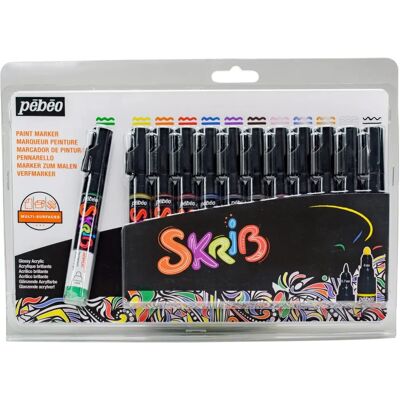 Pebeo Modell SKRIB Classic Mehrfarbige Acrylmarker - Mal- & Bastelwerkzeuge Pebeo Modell SKRIB Classic Mehrfarbige Acrylmarker - Mal- & Bastelwerkzeuge