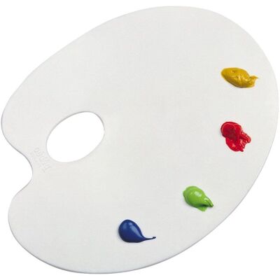 Palette ovale en plastique Pébéo - Palette de peinture pour enfants Palette ovale en plastique Pébéo - Palette de peinture pour enfants