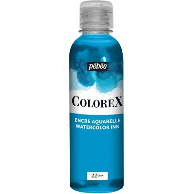 Encre aquarelle Cyan - Pébéo Colorex 250ml - Publicité Encre aquarelle Cyan - Pébéo Colorex 250ml - Publicité