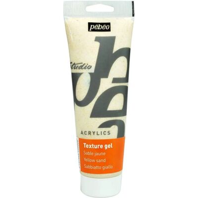 Pebeo Gel mit gelber Sandstruktur - Acrylstrukturgel Pebeo Gel mit gelber Sandstruktur - Acrylstrukturgel