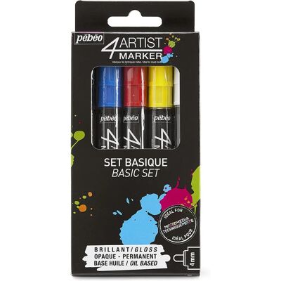 Pébéo Set van 5 Olie Markers - Veelkleurig, 4mm, 17x8x2cm Pébéo Set van 5 Olie Markers - Veelkleurig, 4mm, 17x8x2cm