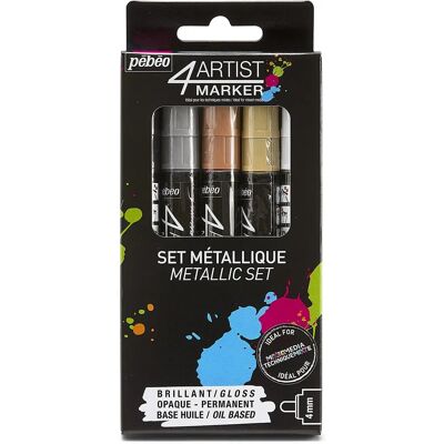Pebeo Model Metallic Markers - 5 Assorted Colors Pebeo Model Metallic Markers - 5 Assorted Colors