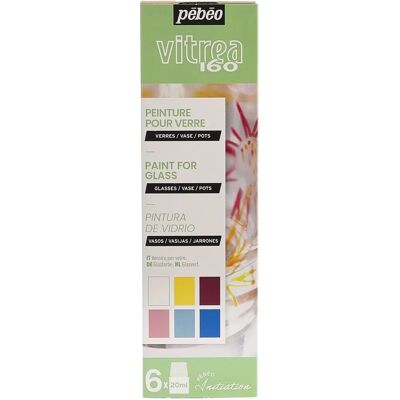 Pebeo Vitrea 160 Glasfarben-Set - Mehrfarbig Pebeo Vitrea 160 Glasfarben-Set - Mehrfarbig