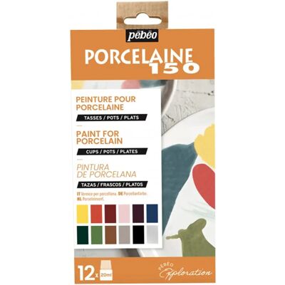 Zestaw farb do porcelany Pebeo Porcelaine 150 - 12 Kolorów Zestaw farb do porcelany Pebeo Porcelaine 150 - 12 Kolorów