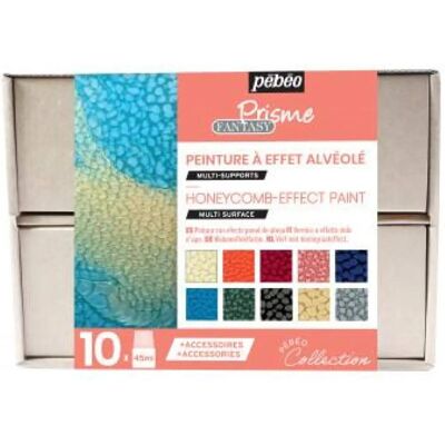 Pebeo Fantasy Prisme - Honeycomb Effect Colours - Set of 10 x 45mls - Paint Set Pebeo Fantasy Prisme - Honeycomb Effect Colours - Set of 10 x 45mls - Paint Set