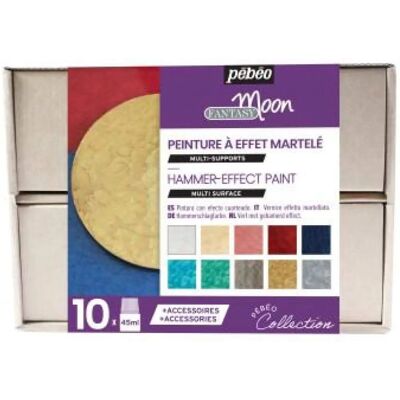 Set de Peinture Perle Pebeo Marque Modèle 10 Couleurs - Publicité Set de Peinture Perle Pebeo Marque Modèle 10 Couleurs - Publicité